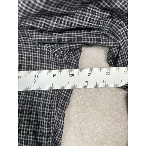 John Varvatos Shirt Mens M Black‎ Checkered Plaid Button-Down Adult Cotton - Picture 4 of 4